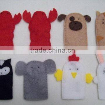 2017 best selling new product decorative custom handmade fabric felt cheap fashion innovative animal puppet wholesale