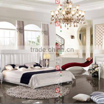 Top Quality Home Furniture / Modern Design Bedroom Set / Genuine Leather Bed Set LV-B9016-RE photo-3