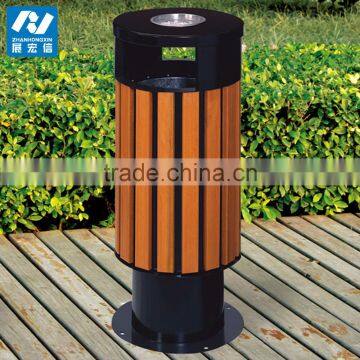 City Outdoor Wooden Trash Can,Rubbish Bin