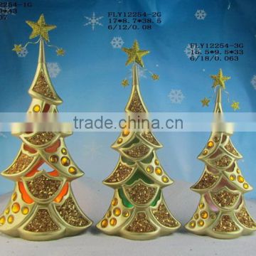 ceramic christmas tree candle holder