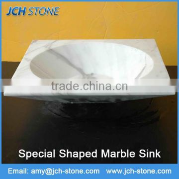 White marble specail shape hand wash basin