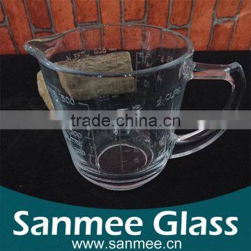 500ml Manufacture Clear Glass Measuring Cup Set