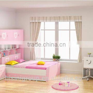 Pink and Blue Bed Children Bedroom Furniture Storage Multifuntional Combined-bed for Kids photo-3