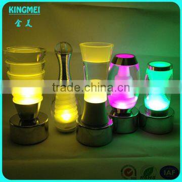 Hight Rechargable Battery Operated Wedding Party Night Club Bar Glowing Light up Led Portable Candle Table Lamp photo-3