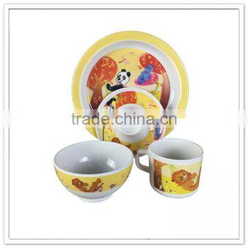 Round Melamine Dining Tableware Sets, Printed 6pcs Japanese-style Hotel Tableware photo-4