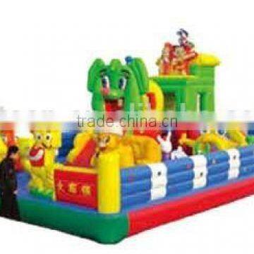 HOT!!! New design and arrival commercial inflatable bouncer with slide