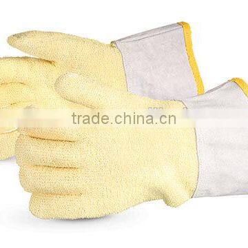 2 Ply Terry Knit Cotton Heat Resistant industry Glove with gauntlet cuff