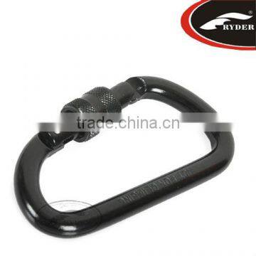 8cm High Quality Camping Aluminium D Shaped Screw Locking Carabiner Keychain