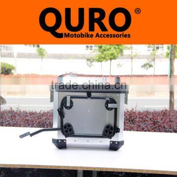 QURO Motorcycle Side Box 45/33L/31L , Coated Black, Aluminum, MOTORCYCLE TRUNK photo-5