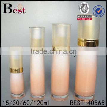 15ml 30ml 60ml 120ml plastic lotion bottle special unique round shape color acrylic body lotion bottle with pump