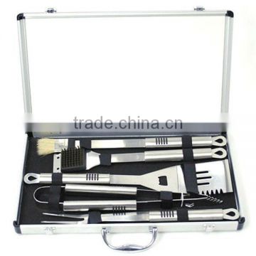 BQ-0049 5 pcs bbq tools set aluminum suitcase tools