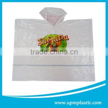 One Time Use Disposable Printed Plastic Rain Poncho photo-4