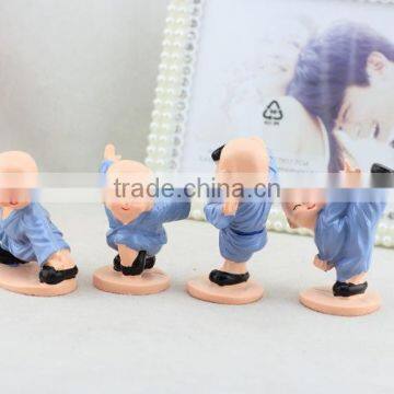 Mini CUTE Fashional Resin Decoration ,Zakka Furnishing Articles Creative Shaolin Kung fu Boy Creative Resin Gifts photo-6