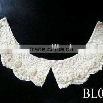 BL0119 Popular ladies beige women beading fashion collar for suit