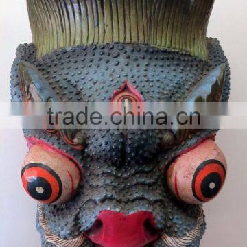 Dragon Mask Wall Hanging Decor Handmade in Nepal photo-3