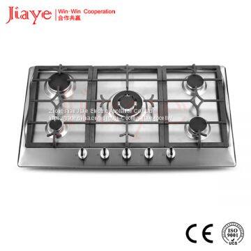 Jiaye Group Stainless steel gas hob/86cm kitchen gas stove/Built in 5 burner gas cooker JY-S5081