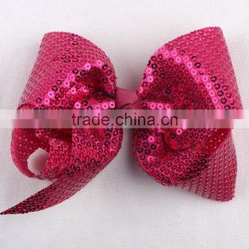 Factory Wholesale Women Girls Sequined Jojo Alligator Hair Bow Clips photo-6