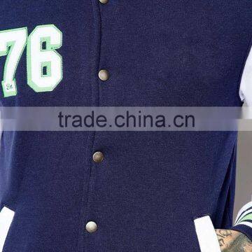 Contrast Sleeve Varsity Jacket photo-3