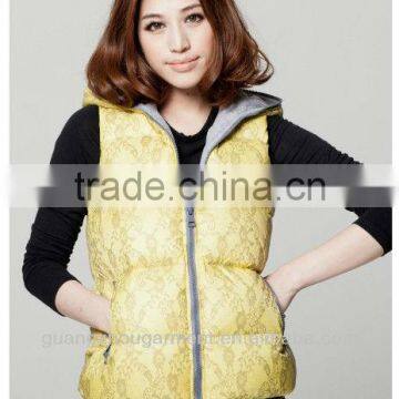 2012 new design lady fashion garment American fashion girls' winter printed vest