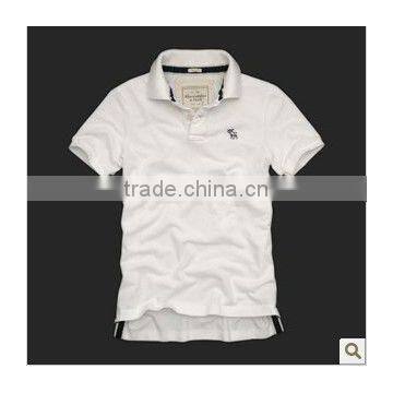 100%cotton blank white men's polo shirt