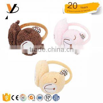 Hot selling soft warm winter ear muffs bear shaped child cheap winter earmuffs