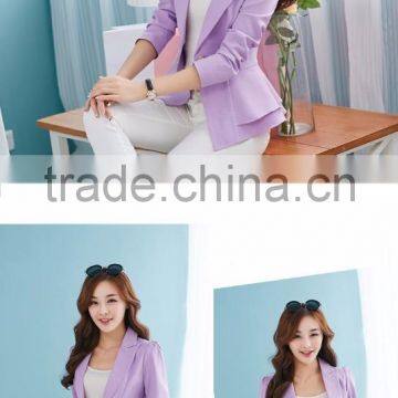 top fashion high quality 2016 lady suit polyester cotton women fashion blazer LCB007