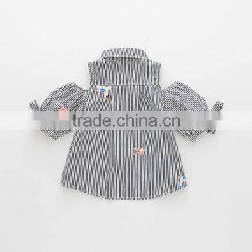 Wholesale Kids Girl Blouse Fashion Design With Embroidered Flower photo-4