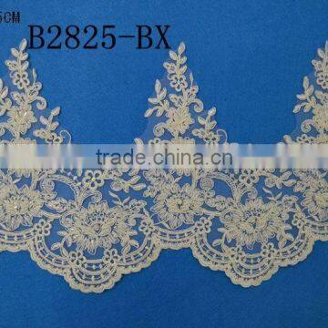 Fasion wedding accessories rhinestone bridal veil lace trim