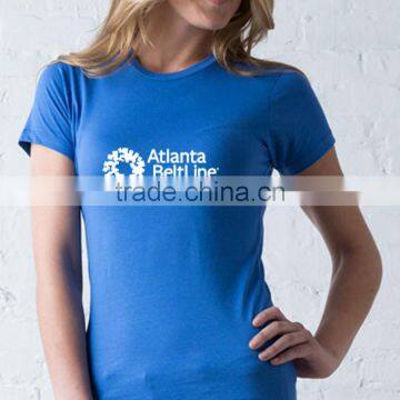 Cheaper Customized Blue Sport Gym Women t Shirt photo-3