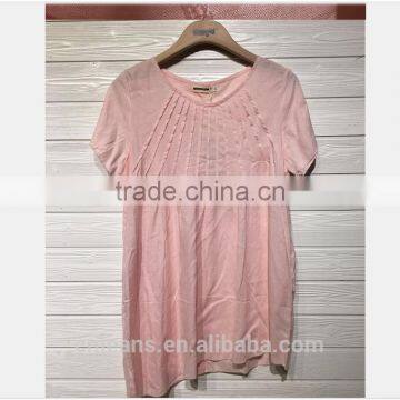 GZY Summer Hotsale High Quality Stocklot Women Thin Cotton T-shirt