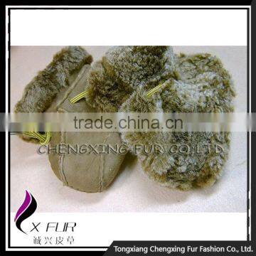 CX-SHOES-02 Genuine Sheared Sheep Leather Infant Shoes photo-2