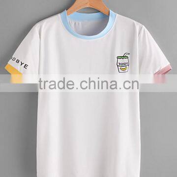 2017 latest design high quality cheap Hot sale fashion plain wholesale white short sleeve bamboo t shirt