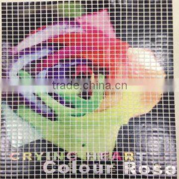 Cusotm Colorful Beaty Rose Flower Laser Cut Engraving Design Iron On Nailhead Metal Transfer Design For T-shirt