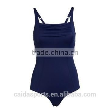 Top quality one piece design dark blue sexy women swimwear