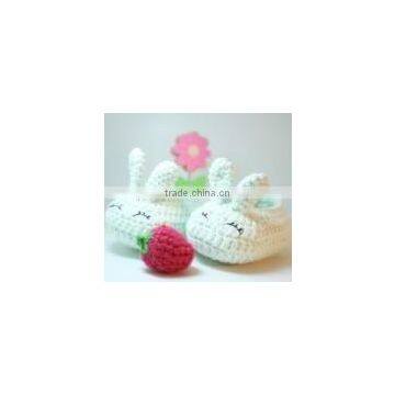 White Rabbit Shape Shoes For Baby Cute Knitted Soft Shoes Infant Newborn Shoes