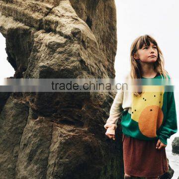 1-6 Years Wholesale 2017 New Girls Knitted Sweater Full Sleeve Pullover Girls Printed Sweaters (pick Size Color ) photo-6