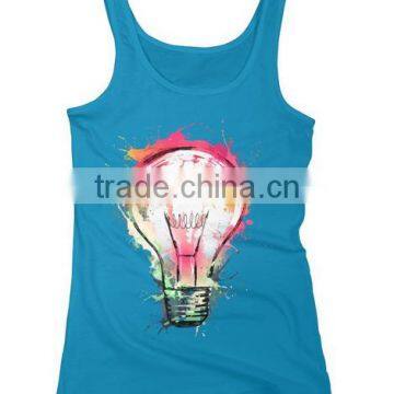 China Custom 100 Cotton Muscle Printed Tank Top Wholesale photo-5