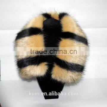 Vintage Fox Fur Faux Fur False Collar Noble MM Ring Down Article Wool Overcoat Patchwork Comfortable Faux Fur Collar photo-2