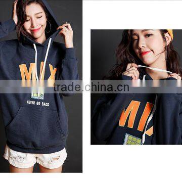 wholesale hot design good quality long sleeve bulk hoody have word printing for women