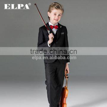 ELPA NXB0075 Designer 3 Piece Fancy Tailor Made Slimming Black Red Boys Suits photo-2