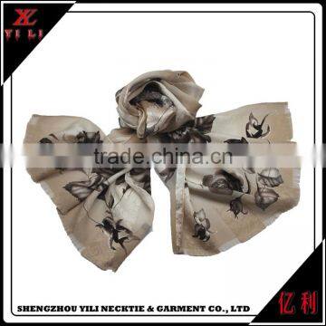 Latest design cheap women silk spring scarf fashion