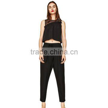 2017 OEM Summer Nifty Asymmetric Frilled Round Neck Women Sarafan photo-2