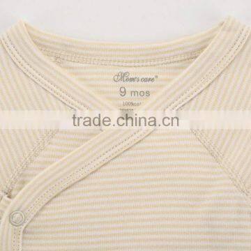 Wholesale Long Sleeve Striped Cotton Organic Baby Onesie photo-2