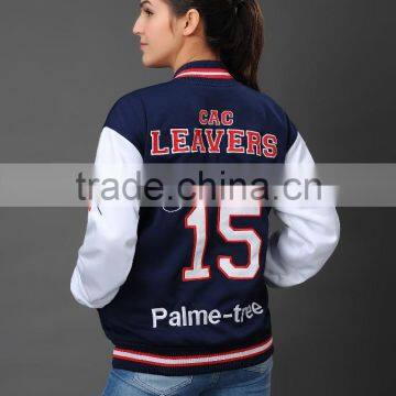 Winter Wool Varsity Jacket For Women 2015 photo-3