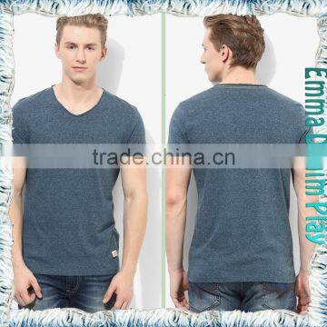 Wholesale Men's High Qualityn V Neck Combed Cotto Tee Shirts photo-3