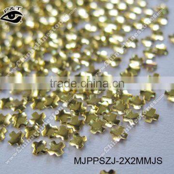 Small Size Nail Studs 2x2mm Gold Cross Studs for Nail art Decorations