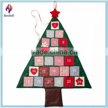 Christmas Tree Advent Calendar with 1 through 24 Pockets by NEW