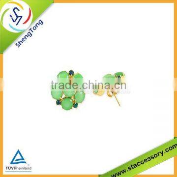 2015 Hot Selling Wholesale Metal Button Earring Rhinestone photo-2