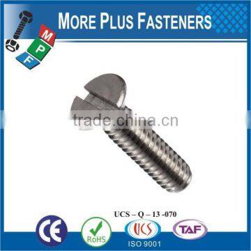 Made in Taiwan High Quality Stainless Steel Machine Screw Flat Head Screw Slotted Screw photo-3