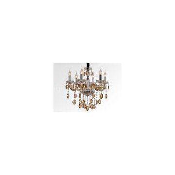 OEM Hotel Crystal Modern Chandelier Lighting / Home Glass Pendant Chandeliers 6 Light